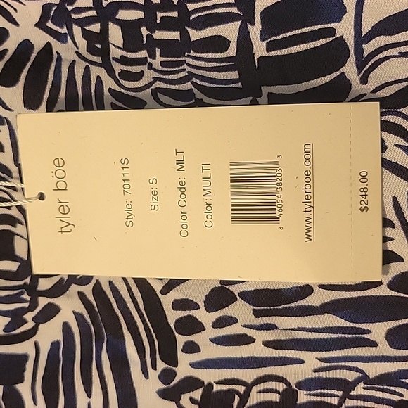 Tyler Boe size Small "Rachel" Blue White Print Maxi Sundress NWT - Picture 5 of 11